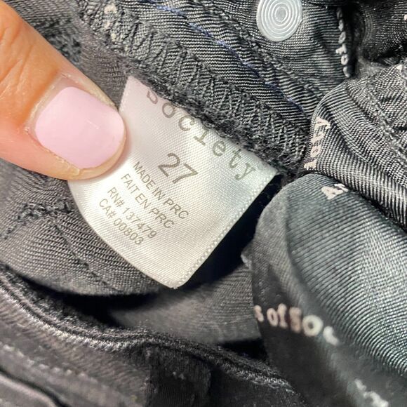 ARTICLES OF SOCIETY | sz 27 Women's Black/White Racing Stripe Sarah Skinny Jeans - Picture 5 of 5